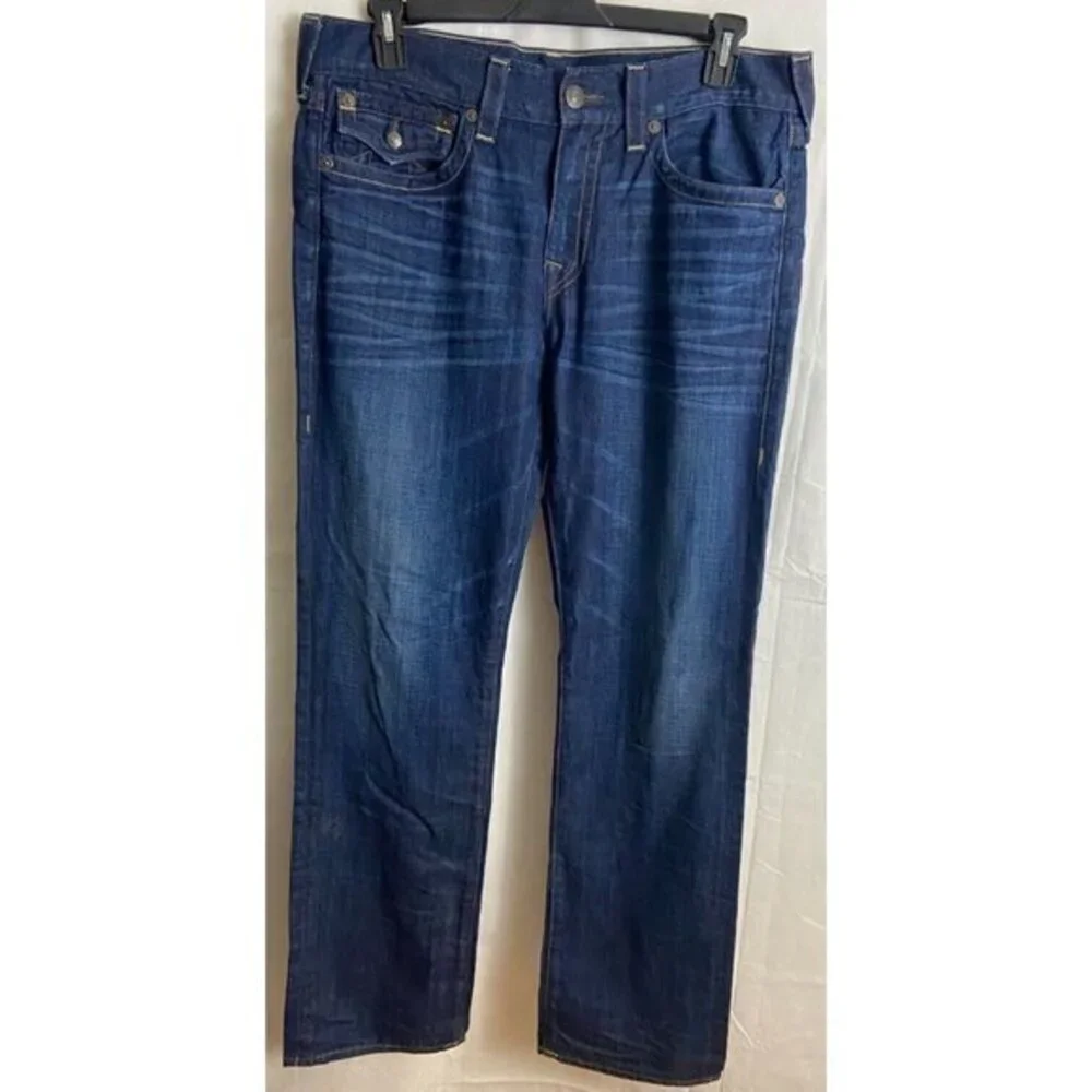 Vintage True Religion Mens Blue Jeans‎ 39x34 Ricky Relaxed Straight Y2K USA